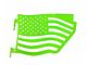 Steinjager Premium American Flag Rear Trail Doors; Neon Green (07-18 Jeep Wrangler JK 4-Door)