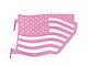 Steinjager Premium American Flag Rear Trail Doors; Pinky (07-18 Jeep Wrangler JK 4-Door)