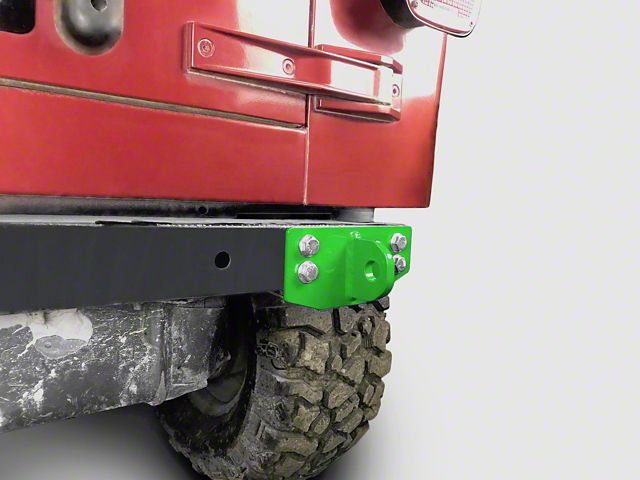 Steinjager Rear D-Ring Mount Bumperette; Neon Green (97-06 Jeep Wrangler TJ)