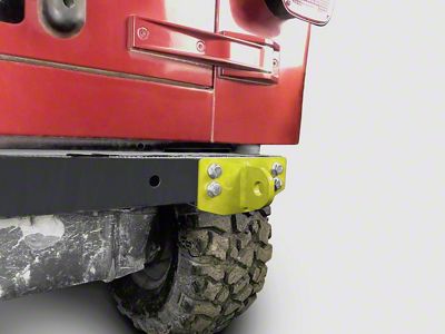 Steinjager Rear D-Ring Mount Bumperette; Neon Yellow (97-06 Jeep Wrangler TJ)