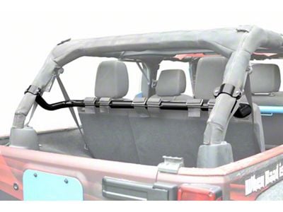 Steinjager Rear Seat Harness Bar; Bare Metal (07-18 Jeep Wrangler JK 4-Door)