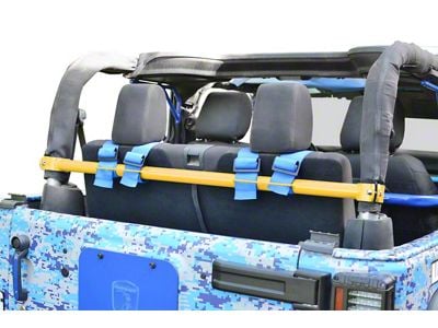 Steinjager Rear Seat Harness Bar; Lemon Peel (07-18 Jeep Wrangler JK 2-Door)