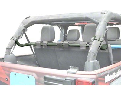 Steinjager Rear Seat Harness Bar; Locas Green (07-18 Jeep Wrangler JK 4-Door)