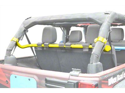 Steinjager Rear Seat Harness Bar; Neon Yellow (07-18 Jeep Wrangler JK 4-Door)