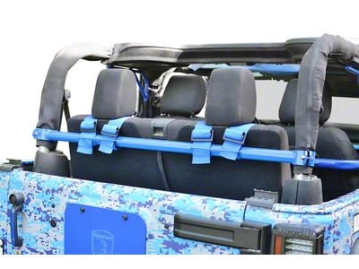 Steinjager Rear Seat Harness Bar; Playboy Blue (07-18 Jeep Wrangler JK 2-Door)