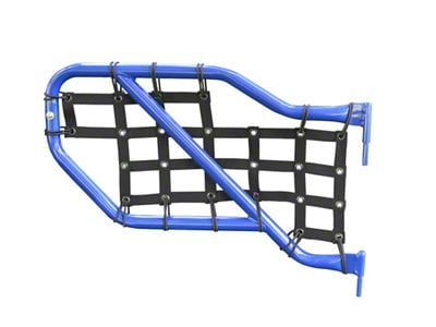 Steinjager Rear Tube Door Cargo Net Covers; Black (18-24 Jeep Wrangler JL 4-Door)