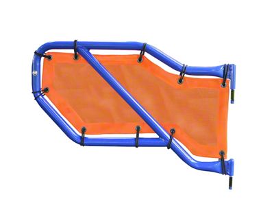 Steinjager Rear Tube Door Cargo Net Covers; Orange (18-24 Jeep Wrangler JL 4-Door)