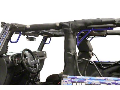 Steinjager Rigid Wire Form Front and Rear Grab Handles; Southwest Blue (07-18 Jeep Wrangler JK 2-Door)