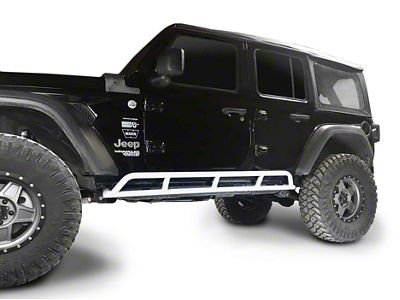 Steinjager Rock Sliders; Cloud White (18-25 Jeep Wrangler JL 4-Door)