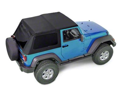 Steinjager Slant Back Soft Top; Black Diamond (07-18 Jeep Wrangler JK 2-Door)