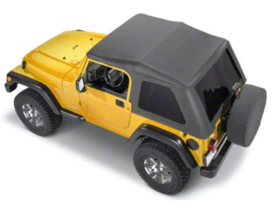 Steinjager Slant Back Soft Top; Black Diamond (97-06 Jeep Wrangler TJ, Excluding Unlimited)