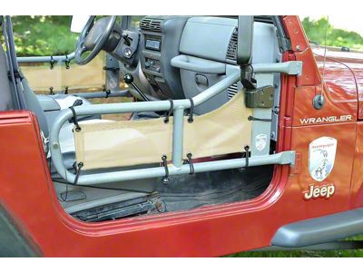 Steinjager Tube Door Covers; Almond (81-86 Jeep CJ7)