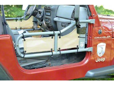 Steinjager Tube Door Covers; Gray Sand (81-86 Jeep CJ7)