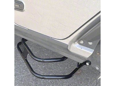 Steinjager Tubular Rear Side Step Bars; Black (18-25 Jeep Wrangler JL 4-Door)