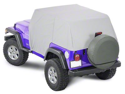 Steinjager Vinyl Full Door Cab Cover; Gray Denim (92-95 Jeep Wrangler YJ)