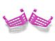 Steinjager Wheel Well Storage Baskets; Driver and Passenger Side; Hot Pink (18-24 Jeep Wrangler JL w/o Subwoofer)
