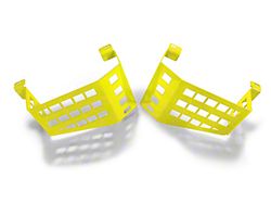 Steinjager Wheel Well Storage Baskets; Driver and Passenger Side; Neon Yellow (18-24 Jeep Wrangler JL w/o Subwoofer)