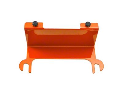 Steinjager License Plate Relocation Kit; Fluorescent Orange (07-18 Jeep Wrangler JK)