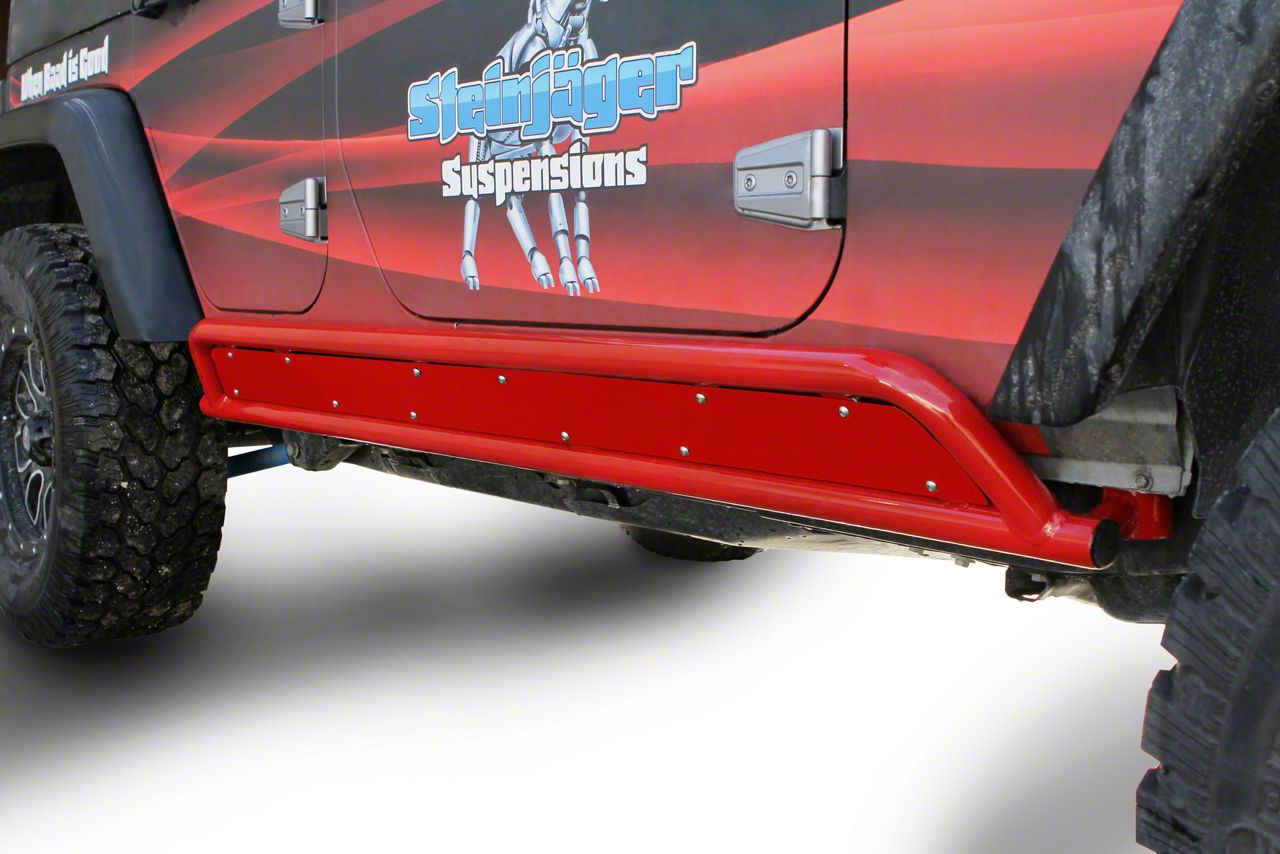 Steinjager Jeep Wrangler Phantom Rock Slider Insert Kit; Red Baron ...