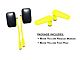 Steinjager Premium Mirror and Foot Peg Kit; Neon Yellow (07-18 Jeep Wrangler JK)