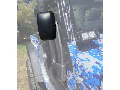 Steinjager Premium Mirror Kit; Gray Hammertone (07-18 Jeep Wrangler JK)