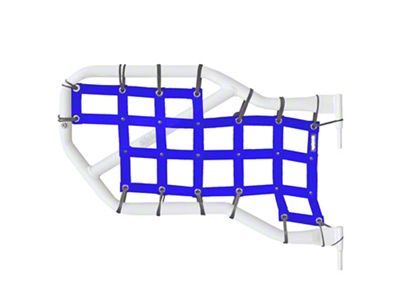 Steinjager Rear Tube Door Cargo Net Covers; Blue (07-18 Jeep Wrangler JK 4-Door)