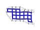 Steinjager Rear Tube Door Cargo Net Covers; Blue (07-18 Jeep Wrangler JK 4-Door)