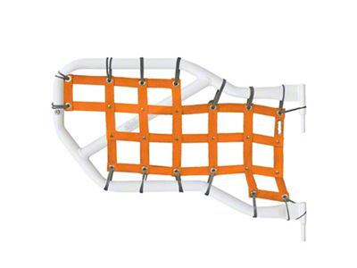 Steinjager Rear Tube Door Cargo Net Covers; Orange (07-18 Jeep Wrangler JK 4-Door)