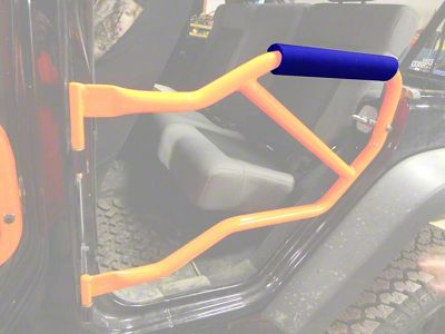 Steinjager Rear Tube Doors Armrest; Blue (07-18 Jeep Wrangler JK 4-Door)