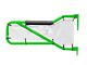 Steinjager Front Tube Doors; Neon Green and White Mesh (07-18 Jeep Wrangler JK)