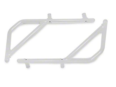 Steinjager Rigid Wire Form Rear Grab Handles; Cloud White (07-18 Jeep Wrangler JK 4-Door)