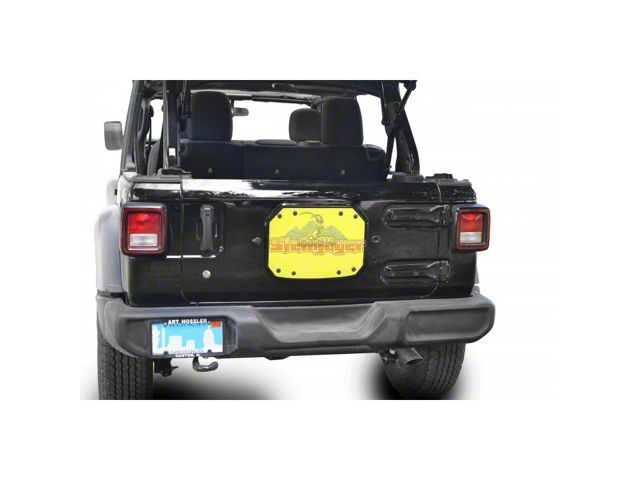 Steinjager Spare Tire Carrier Delete Plate; Lemon Peel (18-24 Jeep Wrangler JL)