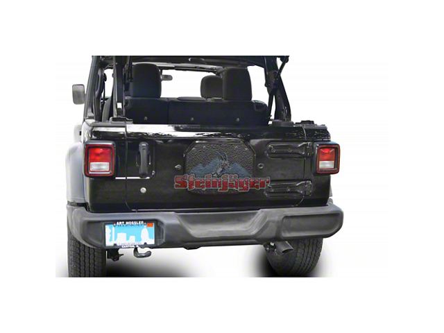 Steinjager Spare Tire Carrier Delete Plate; Texturized Black (18-24 Jeep Wrangler JL)