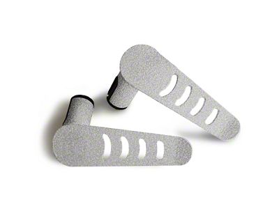 Steinjager Stationary Foot Pegs; Gray Hammertone (07-18 Jeep Wrangler JK)