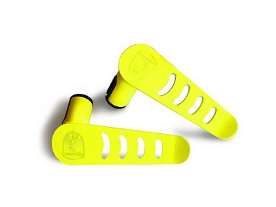 Steinjager Stationary Foot Pegs; Neon Yellow (07-18 Jeep Wrangler JK)