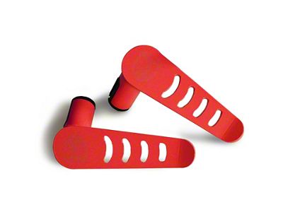 Steinjager Stationary Foot Pegs; Red Baron (07-18 Jeep Wrangler JK)