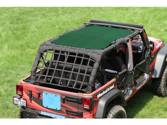 Steinjager Teddy Top Solar Screen Cover; Green (07-09 Jeep Wrangler JK 4-Door)