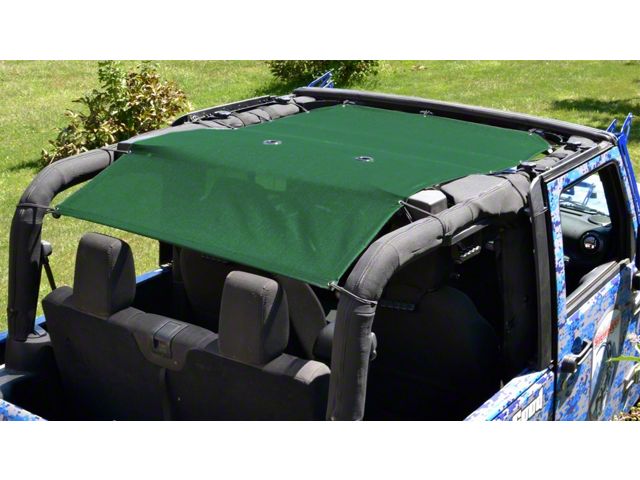 Steinjager Teddy Top Solar Screen Cover; Green (10-18 Jeep Wrangler JK 2-Door)