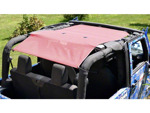 Steinjager Teddy Top Solar Screen Cover; Mauve (10-18 Jeep Wrangler JK 2-Door)