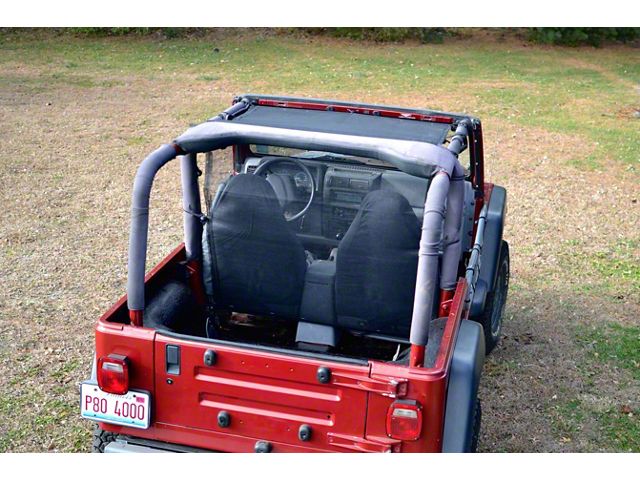 Steinjager Teddy Top Solar Screen Truckster Top; Black (97-06 Jeep Wrangler TJ)