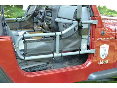 Steinjager Tube Door Covers; Black (97-06 Jeep Wrangler TJ)