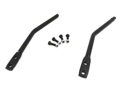 Steinjager Tube Door Mirror Legs; Black (07-18 Jeep Wrangler JK)