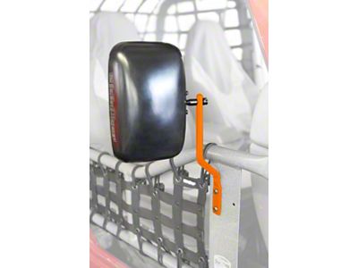 Steinjager Tube Door Mirrors; Fluorescent Orange (87-95 Jeep Wrangler YJ)