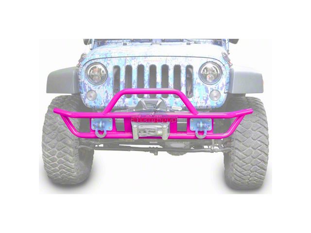 Steinjager Tube Front Bumper; Hot Pink (07-18 Jeep Wrangler JK)