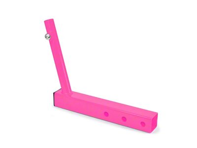 Steinjager Hitch Mounted Single Flag Holder; Hot Pink (Universal; Some Adaptation May Be Required)