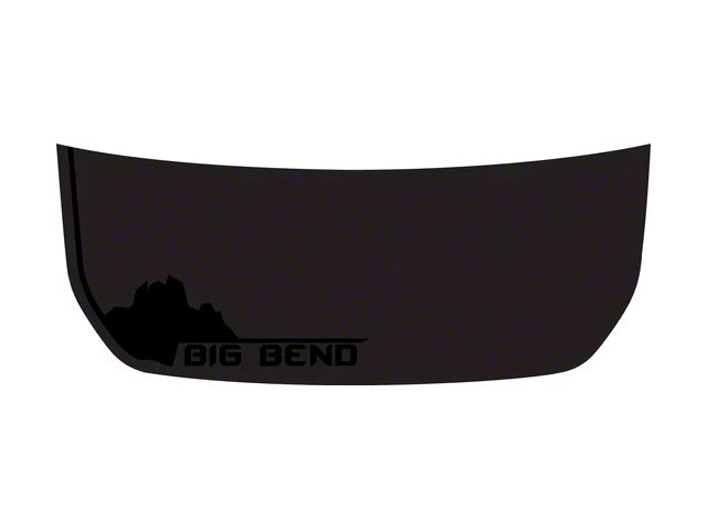 StickerFab Big Bend National Park Stealth Hood Overlay; Gloss Black (21-24 Bronco, Excluding Raptor)