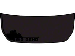 StickerFab Big Bend National Park Stealth Hood Overlay; Matte Black (21-24 Bronco, Excluding Raptor)