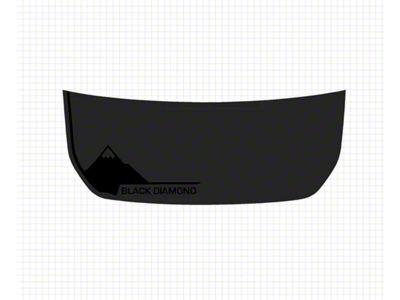 StickerFab Black Diamond Stealth Hood Overlay; Matte Black (21-24 Bronco, Excluding Raptor)