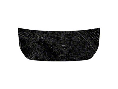 StickerFab Stealth Black Moab Topographic Map Hood Overlay (21-24 Bronco, Excluding Raptor)