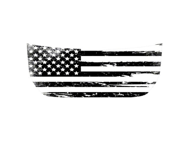 StickerFab Stealth Clear American Flag Hood Overlay (21-24 Bronco, Excluding Raptor)